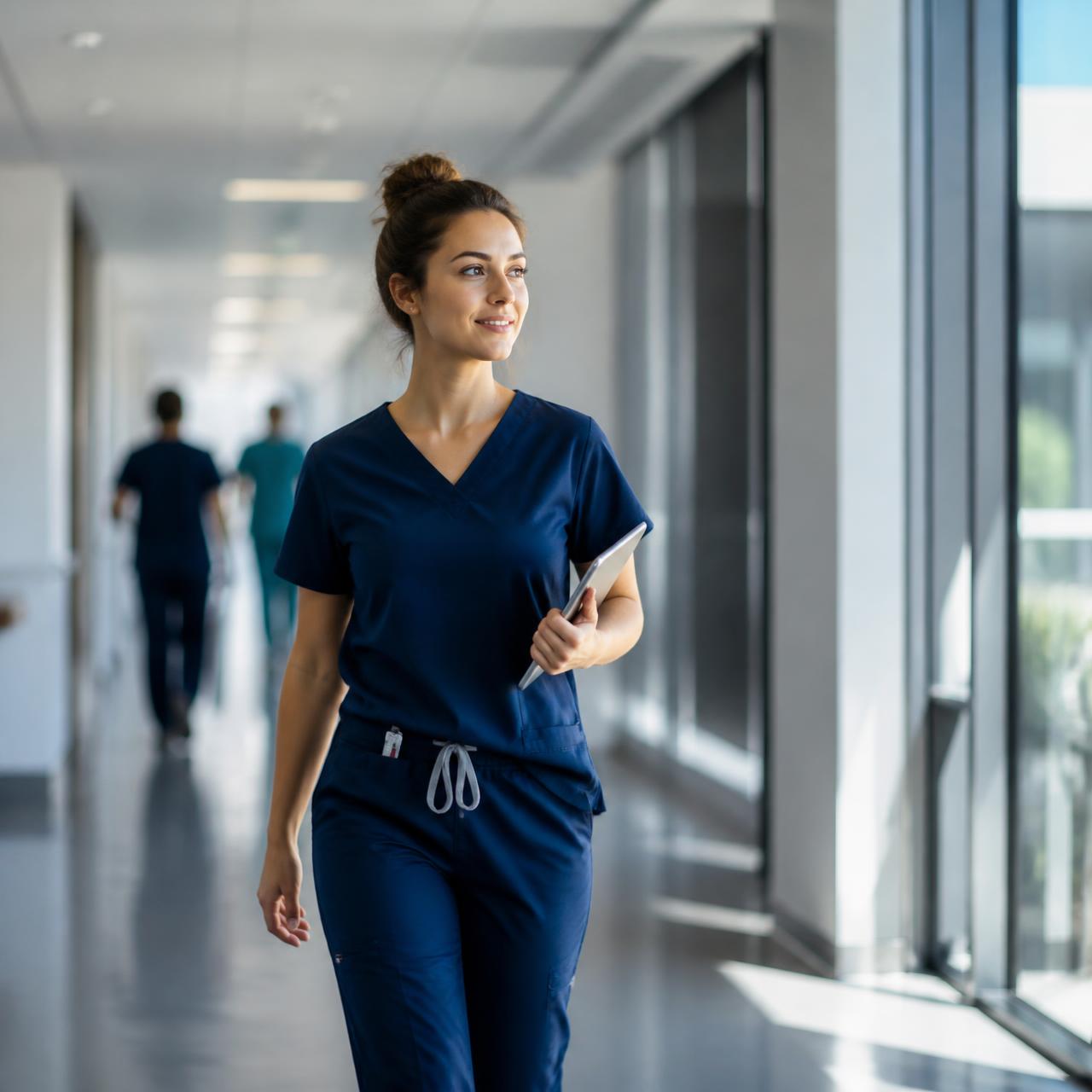 Healthcare professional exploring career opportunities